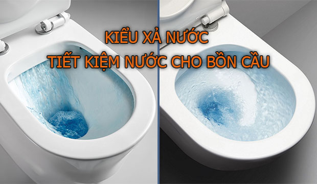 Kiểu xả nước tiết kiệm cho bồn cầu - Hướng dẫn chọn kiểu xả nước |  Anvyhome.com