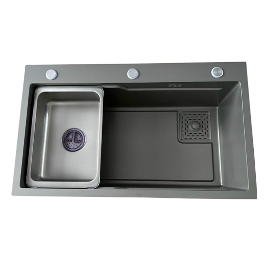 Chậu rửa chén 1 hộc lớn nano  AVH 7846-I2-X (Inox 201) (tráng nano xám)