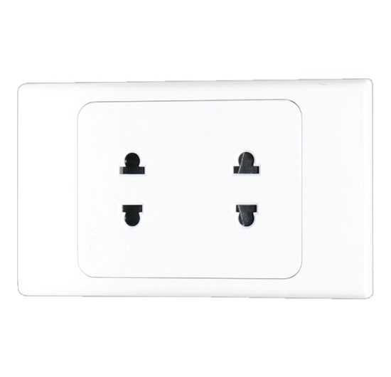 Mặt 2 ổ cắm 2 chấu MPE A20US2N
