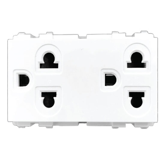 Ổ cắm đôi 3 chấu MPE A6UES2