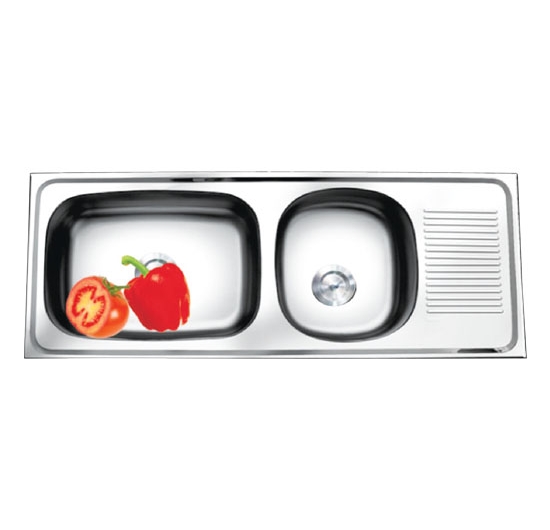 Chậu rửa chén 2 hộc 1 cánh Toàn Mỹ AML-1 (Inox 304)