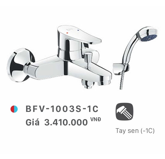 Vòi sen tắm nóng lạnh (Củ sen) Inax BFV-1003S-1C