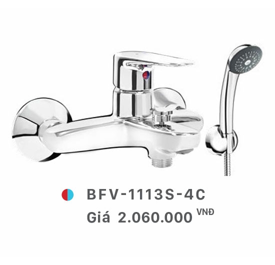 Vòi sen tắm nóng lạnh (Củ sen) Inax BFV-1113S-4C