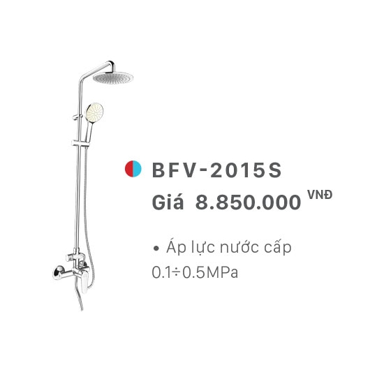 Sen cây tắm đứng nóng lạnh Inax BFV-2015S
