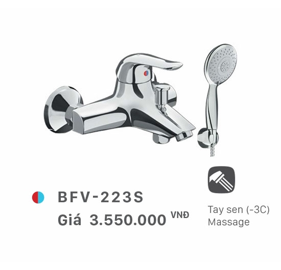 Vòi sen tắm nóng lạnh (Củ sen) Inax BFV-223S