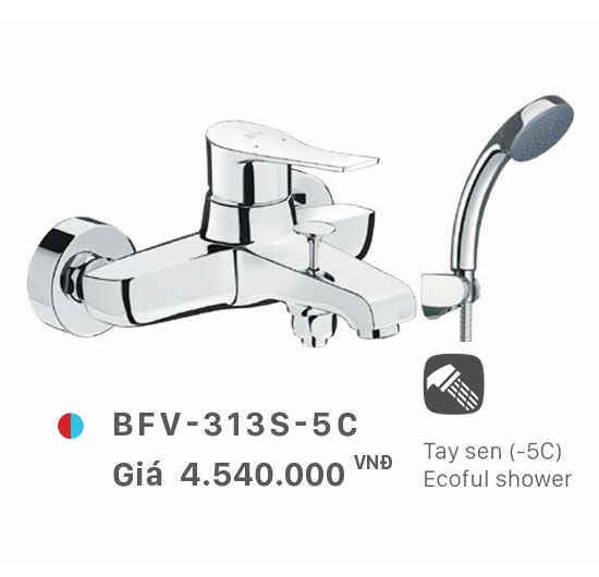 Vòi sen tắm nóng lạnh (Củ sen) Inax BFV-313S-5C