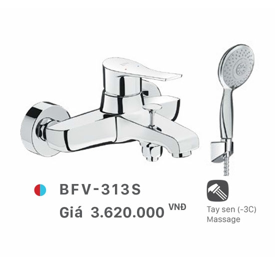 Vòi sen tắm nóng lạnh (Củ sen) Inax BFV-313S