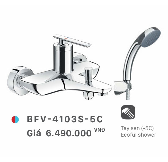 Vòi sen tắm nóng lạnh (Củ sen) Inax BFV-4103S-5C