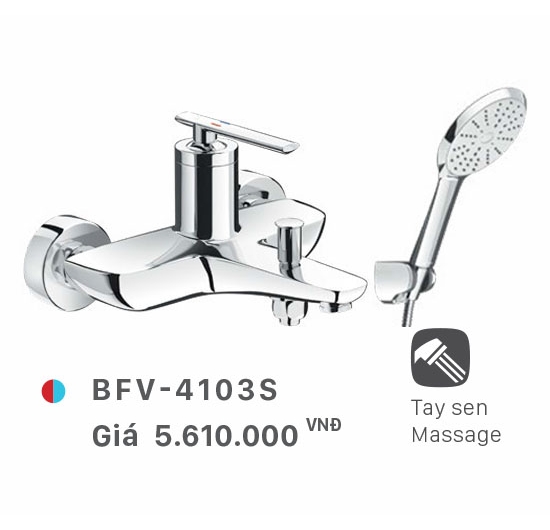 Vòi sen tắm nóng lạnh (Củ sen) Inax BFV-4103S