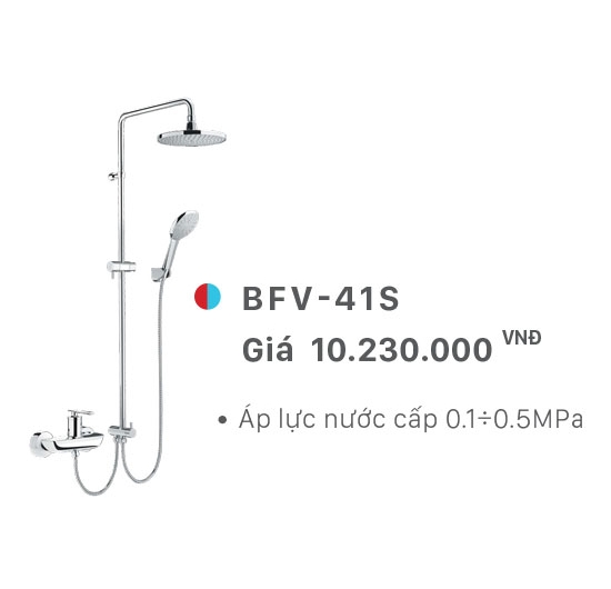 Sen cây tắm đứng nóng lạnh Inax BFV-41S