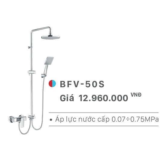 Sen cây tắm đứng nóng lạnh Inax  BFV-50S