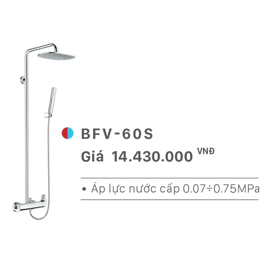 Sen cây tắm đứng nóng lạnh Inax BFV-60S