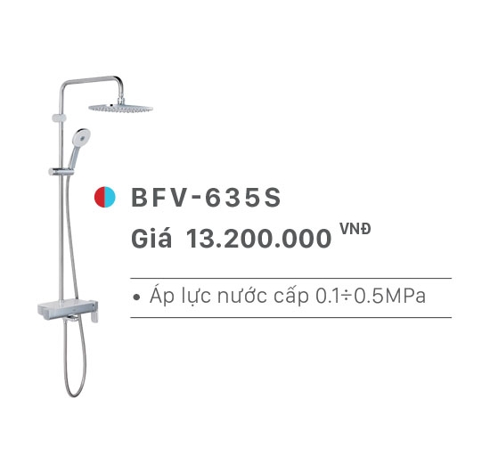 Sen cây tắm đứng nóng lạnh Inax  BFV-635S