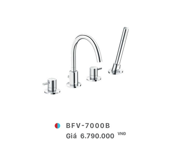 Vòi bồn tắm đặt gờ tường (mặt đá) Inax BFV-7000B