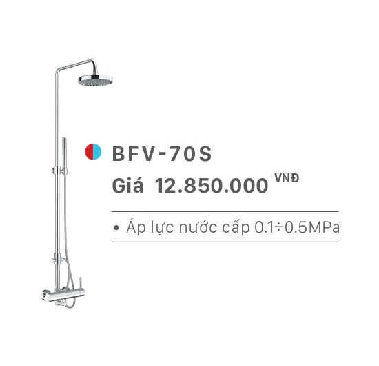 Sen cây tắm đứng nóng lạnh Inax  BFV-70S