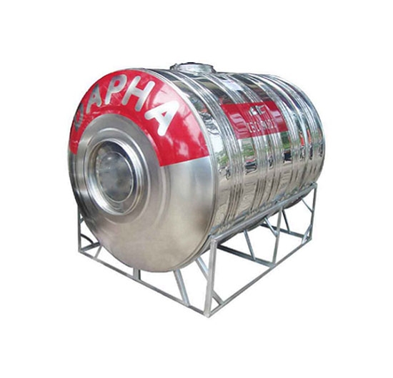 Bồn nước Inox Dapha Alpha (α) 500L Nằm - SUS 304 (Nội địa)