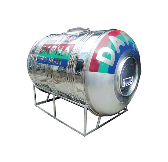 Bồn nước Inox DAPHA® R 1000L Nằm - SUS 304 (Xuất khẩu Mỹ)