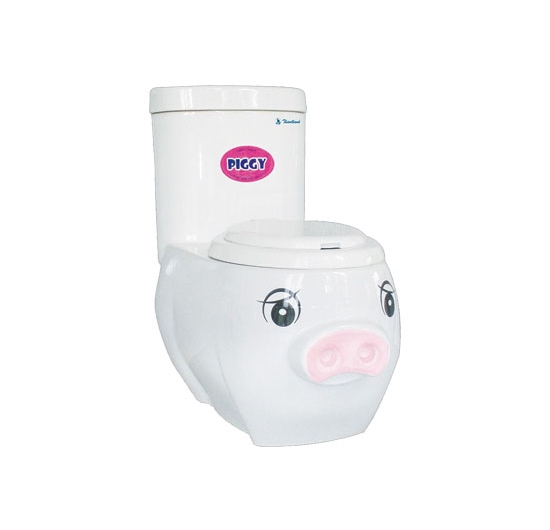 Cầu trẻ em Thiên Thanh 1 khối PIGGY (2 nhấn, Nắp rơi êm)