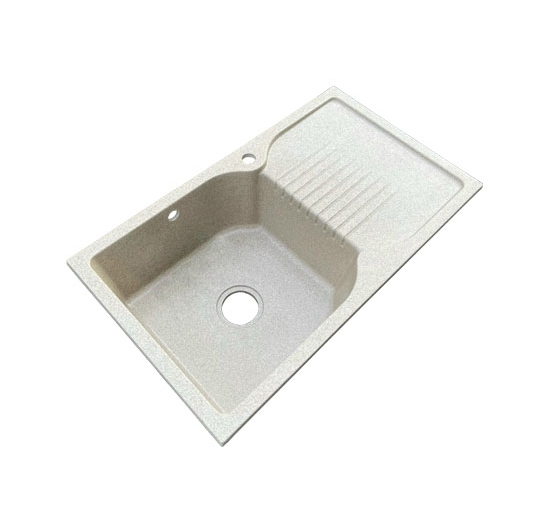 Chậu rửa chén đá 1 hộc 1 cánh AVH M02-ĐM (Đá mè)