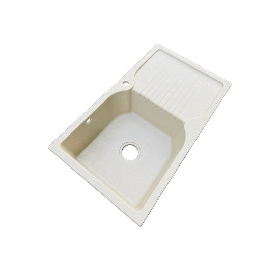 Chậu rửa chén đá 1 hộc 1 cánh AVH M02-VK (Vàng kem)