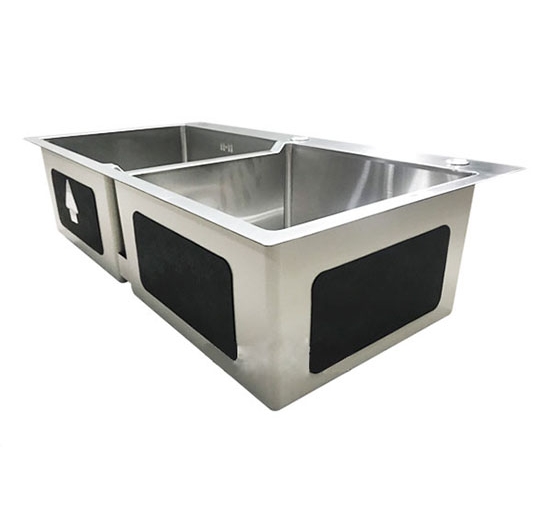 Chậu rửa chén 2 hộc đều Handmade Sơn Hà HM.X.2C.82.2.3 (Inox 304)