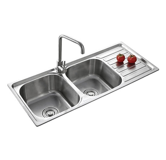 Chậu rửa chén 2 hộc 1 cánh Toàn Thắng Sơn Hà T10545 (Inox 201)