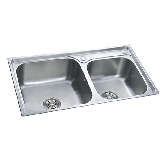 Chậu rửa chén 2 hộc Toàn Thắng Sơn Hà T7843 (Inox 201)