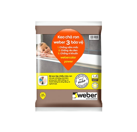 Keo chà ron Weber.color Power PO-153 (Nâu gỗ) (1kg)
