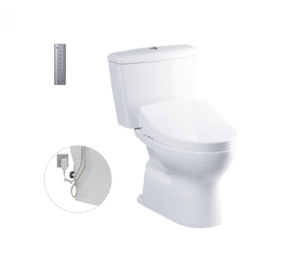 Bồn cầu 2 khối kết hợp nắp điện tử TOTO CS300DRW11 (WASHLET)