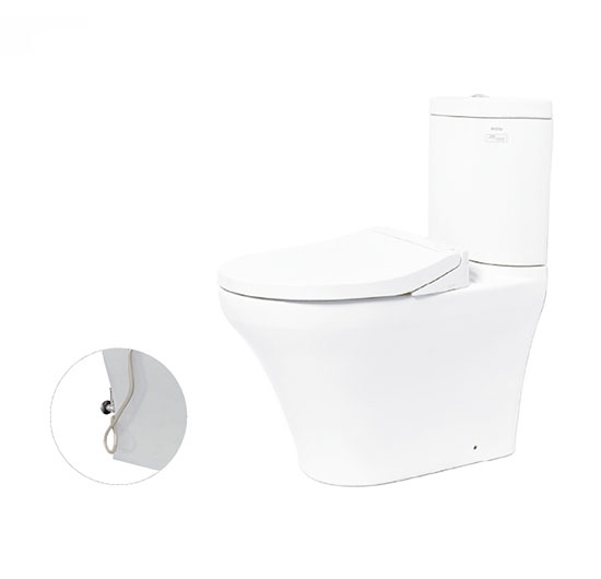 Bồn cầu TOTO 2 khối CS818DE2 (Nắp rửa cơ Ecowasher)
