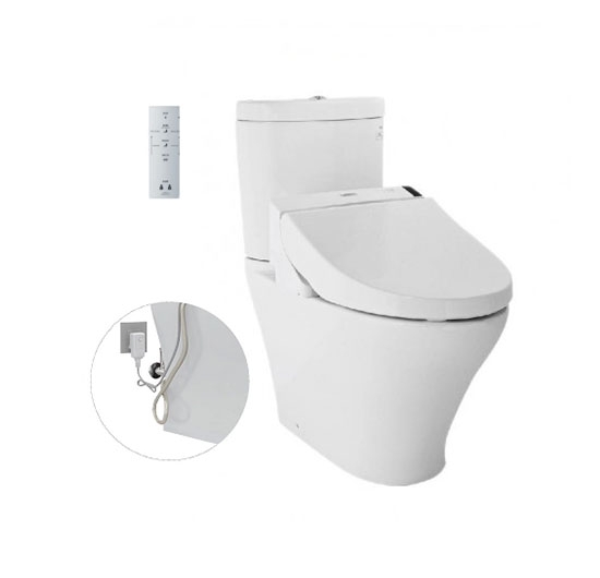 Bồn cầu 2 khối kết hợp nắp điện tử TOTO CS818DW6 (WASHLET)