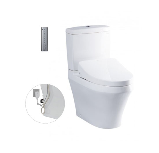 Bồn cầu 2 khối kết hợp nắp điện tử TOTO CS945DNW11 (WASHLET)