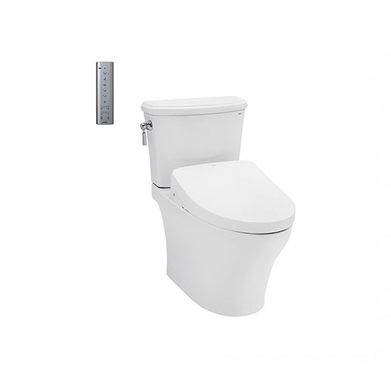 Bồn cầu 2 khối kết hợp nắp điện tử TOTO CS986CGW12 (WASHLET)
