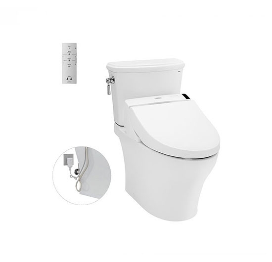 Bồn cầu 2 khối kết hợp nắp điện tử TOTO CS986GW6 (WASHLET)