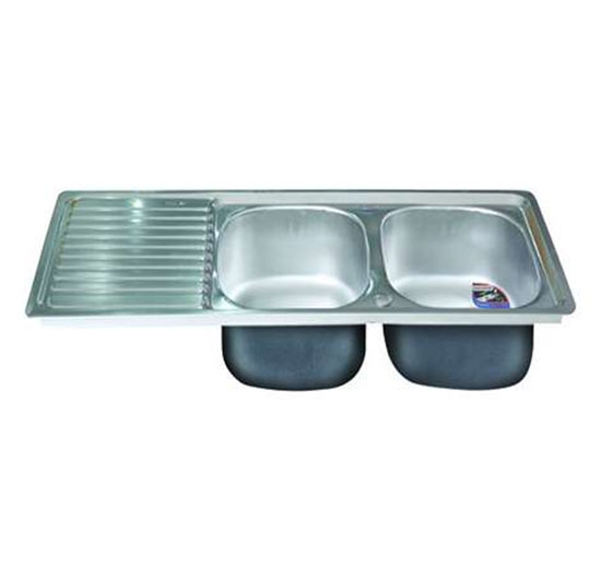 Chậu rửa chén 2 hộc 1 cánh Đại Thành DX12154 (DA04) (Inox 201)