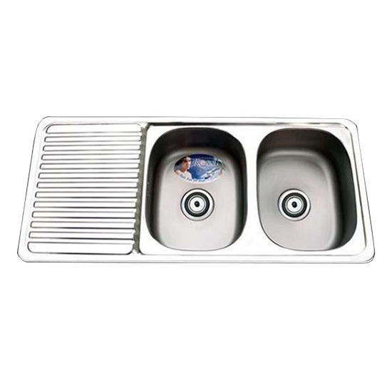 Chậu rửa chén 2 hộc 1 cánh Đại Thành DX12155 (RA04) (Inox 201)