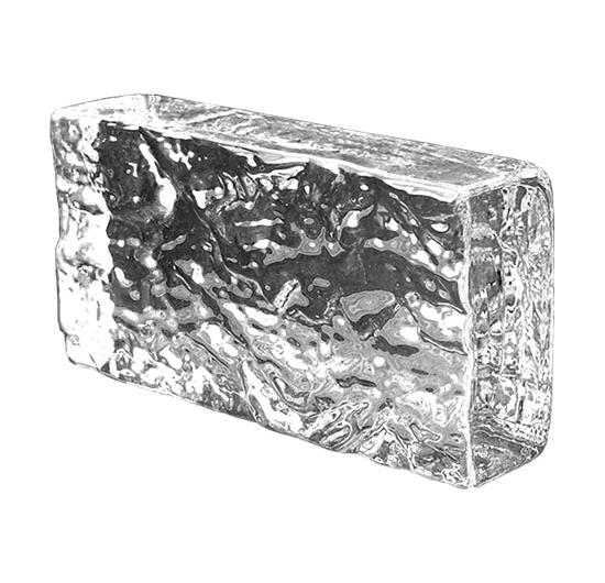 Gạch kính khối đặc AVH GKK-SB001 (Sóng Biển) (200 x 100 x 50)