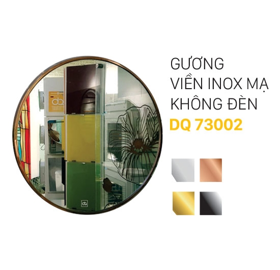 Gương viền Inox mạ Đình Quốc ĐQ 73002 (50x50)