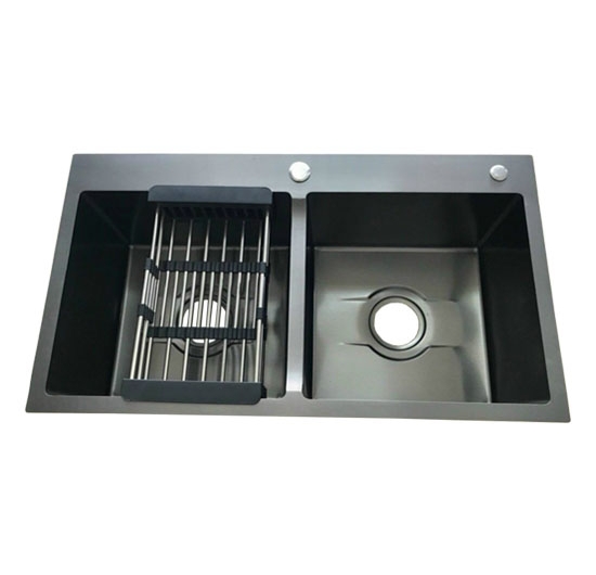 Chậu rửa chén Handmade 2 hộc đều AVH 8245-I2-N (Inox 201 phủ nano)