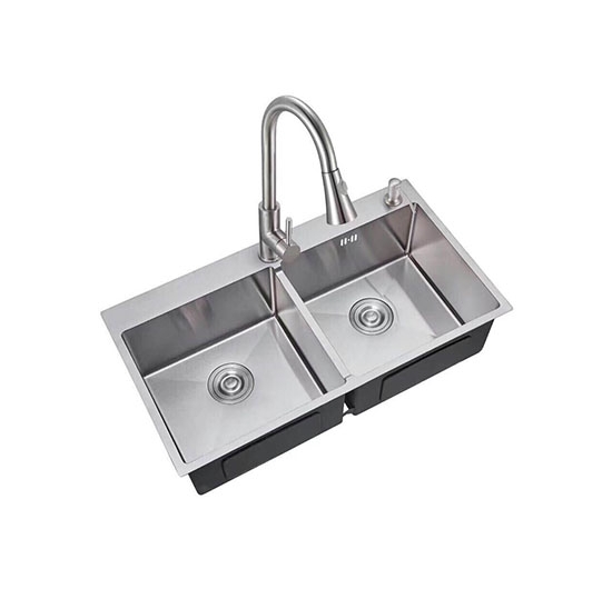 Chậu rửa chén Handmade 2 hộc đều AVH 8245-I2 (Inox 201)