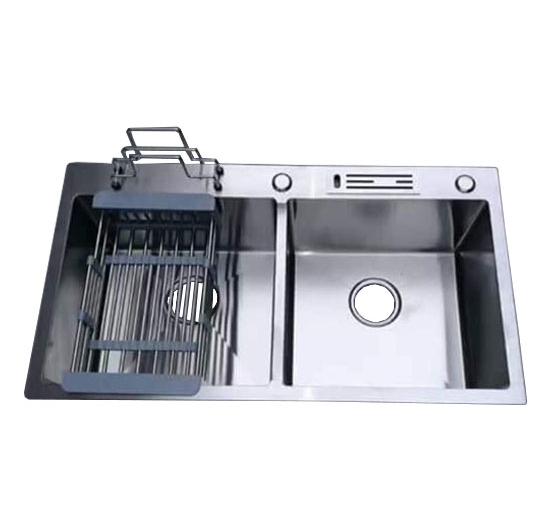 Chậu rửa chén Handmade 2 hộc đều AVH 8245-I2-PK (Inox 201) (gắn phụ kiện)
