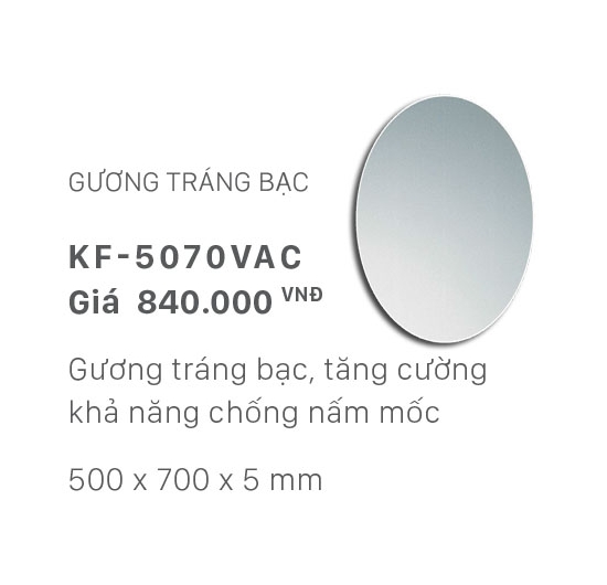 Gương tráng bạc Inax KF-5070VAC (50x70)