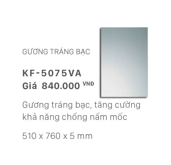 Gương tráng bạc Inax KF-5075VA (51x76)
