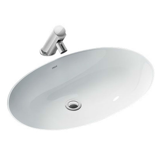 Chậu rửa mặt Lavabo âm bàn (âm mặt đá) Inax AL-2216V (Men AQUA CERAMIC)