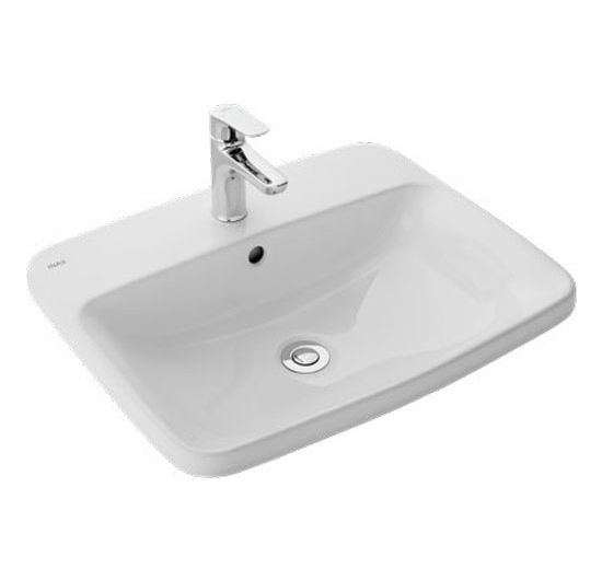 Chậu rửa mặt Lavabo âm bàn (âm mặt đá) Inax L-2398V (Men AQUA CERAMIC)