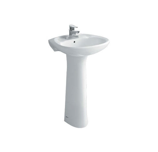Chậu rửa mặt Lavabo Inax L-284V + chân dài L-284VD