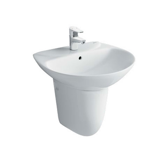 Chậu rửa mặt Lavabo Inax L-285V + chân treo L-288VC