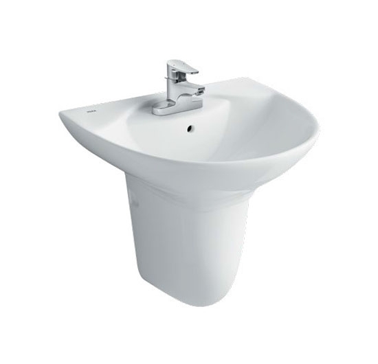 Chậu rửa mặt Lavabo Inax L-288V + chân dài L-288VC