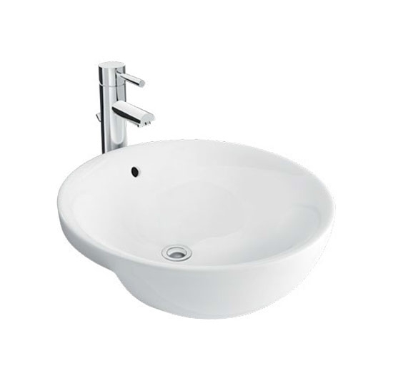 Chậu rửa mặt Lavabo bán âm bàn Inax AL-333V (Men AQUA CERAMIC)