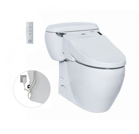Bồn cầu 1 khối kết hợp nắp điện tử TOTO MS366W6 (WASHLET)